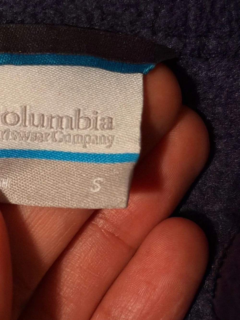 Columbia Navy and Teal Fleece Jacket
